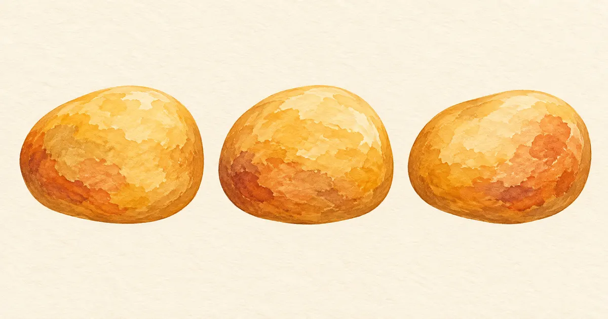 Three honey-coloured stepping stones in a row
